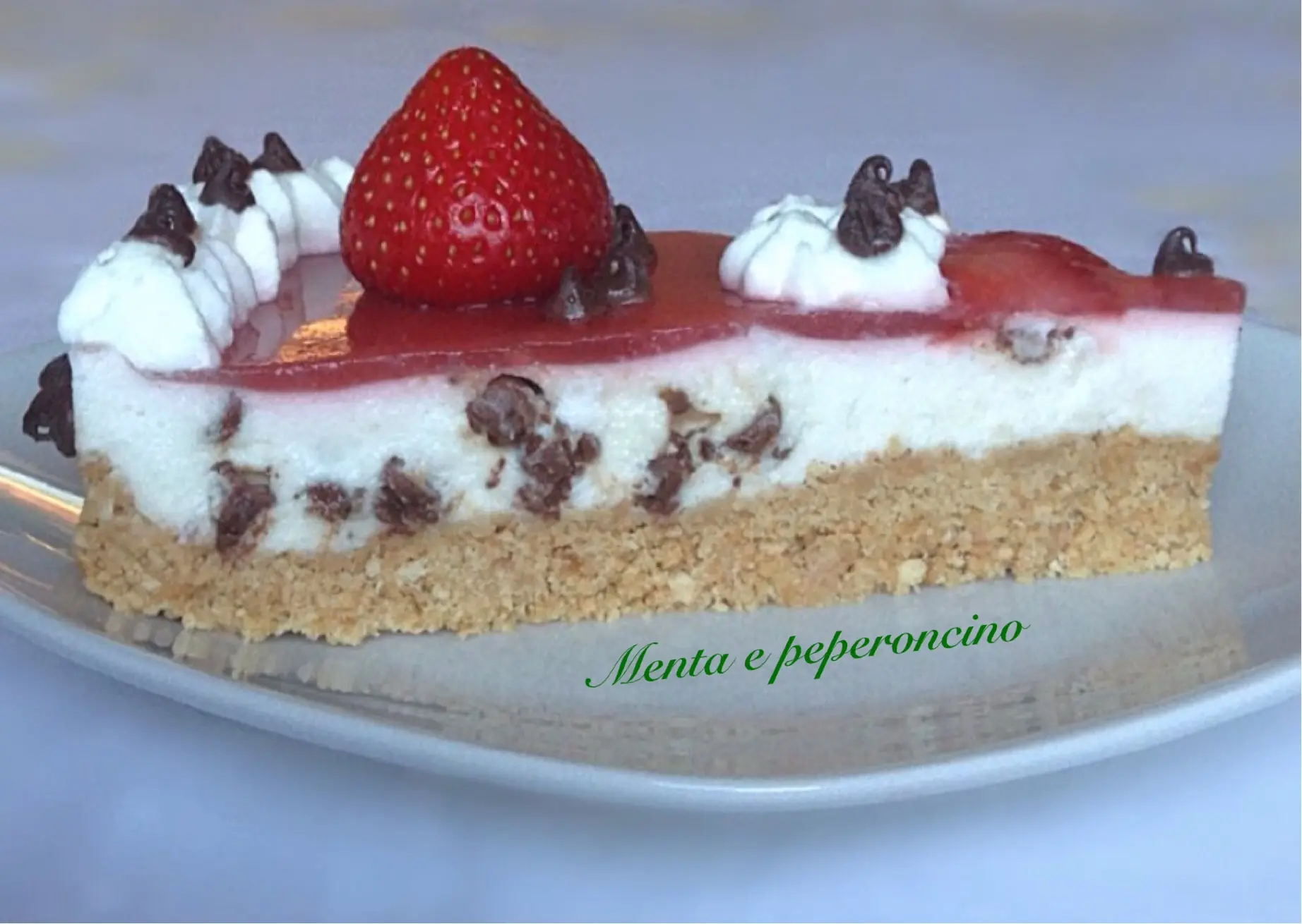 Cheesecake con glassa alle fragole