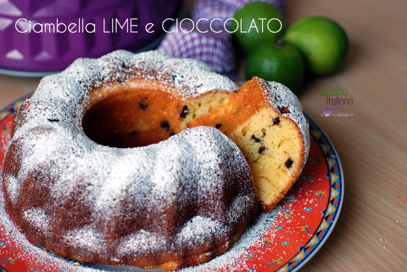 Ciambella al lime e cioccolato
