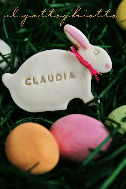 Coniglietti segnaposto per la tavola di Pasqua