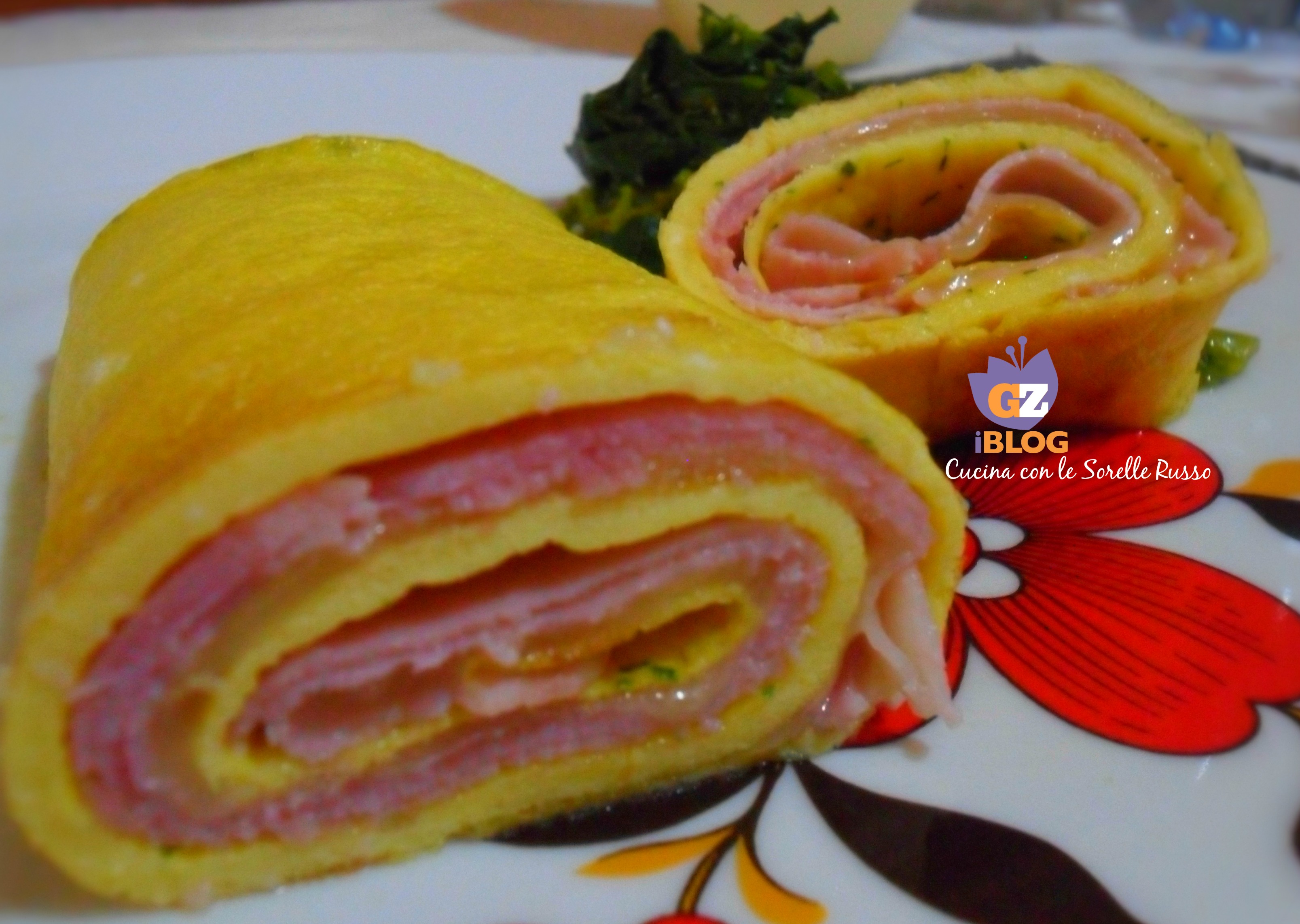 Crepes di frittata al prosciutto e formaggio