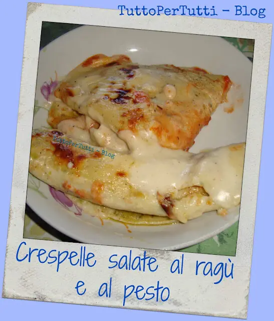 CRESPELLE AL RAGÙ E AL PESTO
