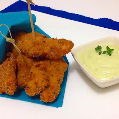 Crocchette di pollo con maionese al timo limone