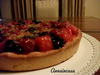 Crostata con gelatina di frutta e crema pasticcera