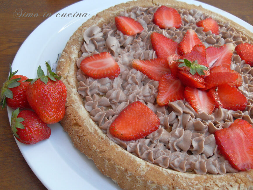 Crostata con mascarpone nutella e fragole