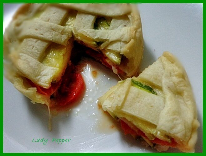 Crostata di zucchine e pomodorini