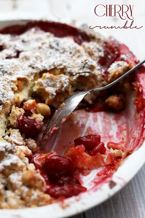 Crumble di ciliegie