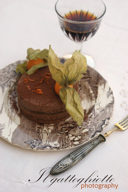 Entremets chocolat et clémentines