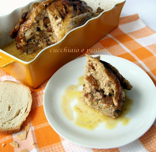 faraona ripiena al panettone ai fichi, l’insolito panettone loison