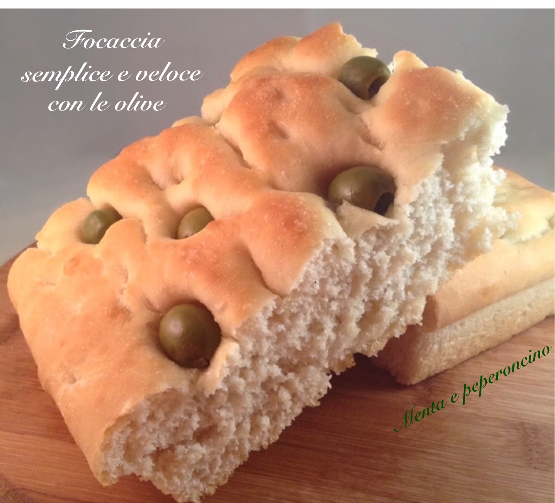 Focaccia semplice e veloce con le olive