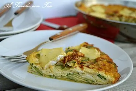 Frittata di zucchine e camembert
