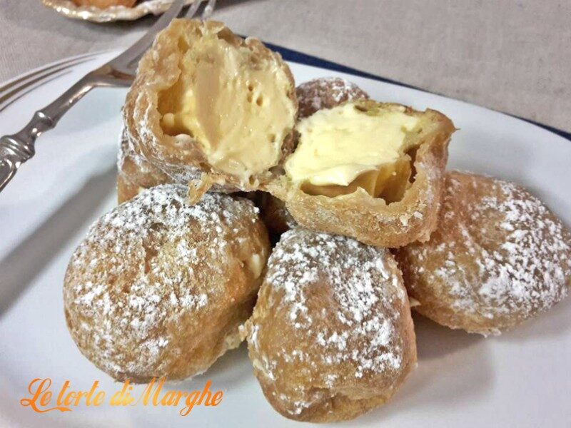 Frittelle alla crema zabaione