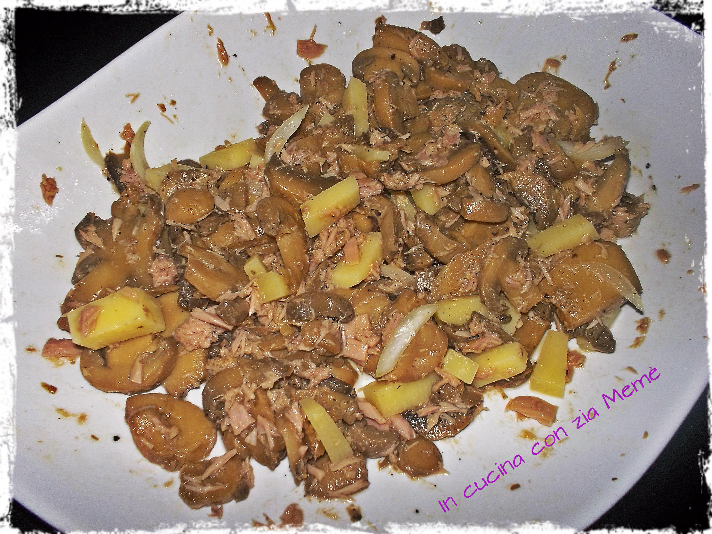 Insalata di funghi e tonno