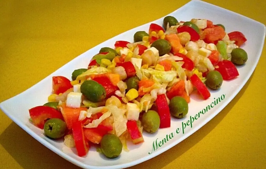 Insalata esotica con papaya