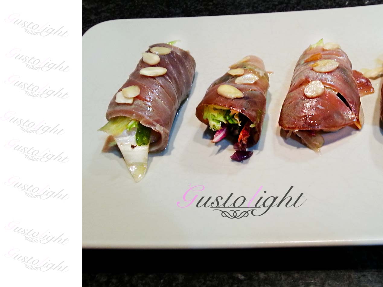 Involtini di tonno affumicato