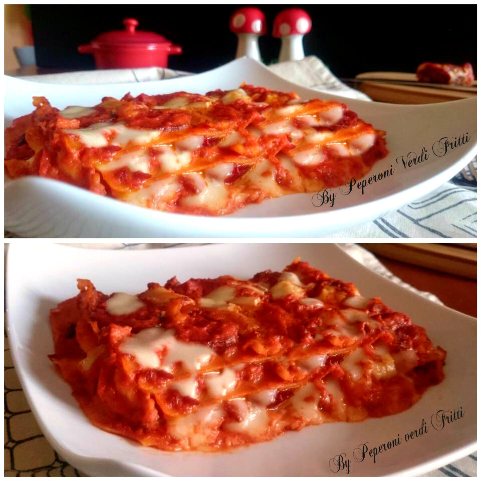 Lasagne con ragù di salsiccia provolone piccante e provola