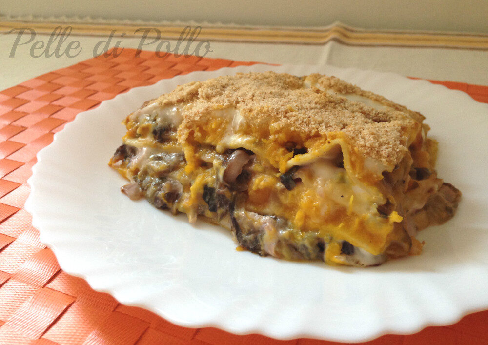 Lasagne con zucca e verdure