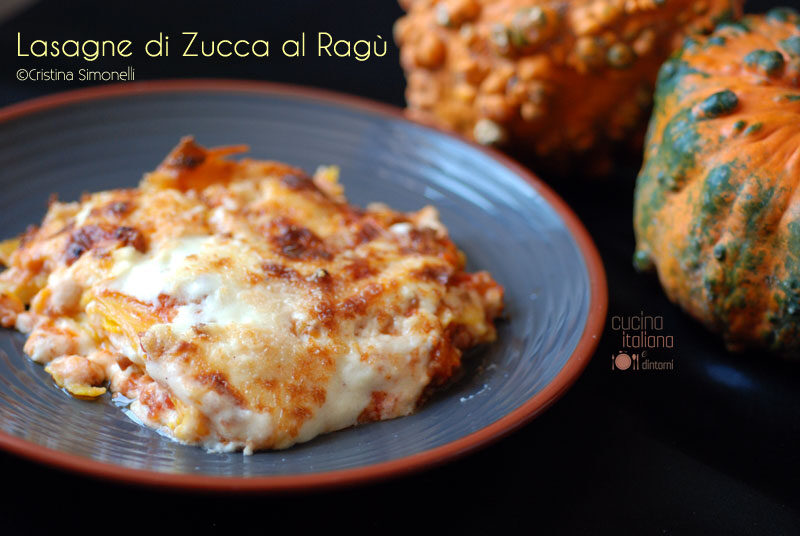 Lasagne di zucca al ragù