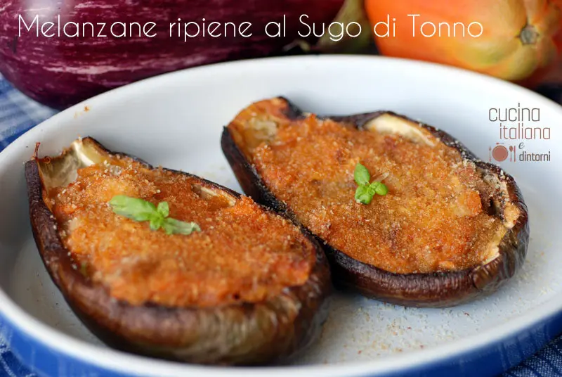 Melanzane Rigate ripiene al sugo di tonno