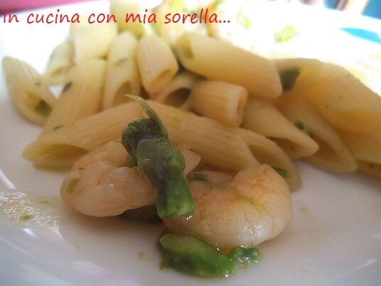 Mezze Penne Asparagi e Gamberetti| Ricetta veloce e light