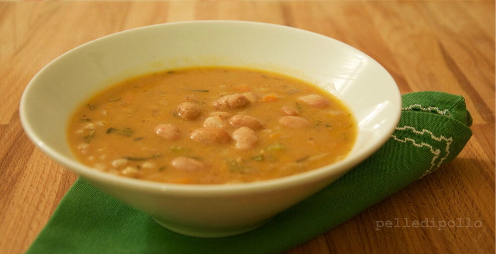 Minestra di fagioli con farro