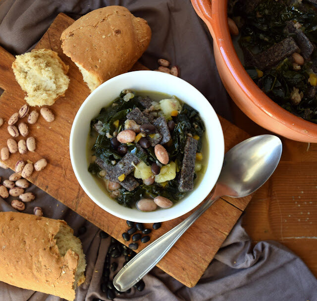 Minestra di pizzoccheri con cavolo nero, fagioli e salsiccia per l’MTC 53