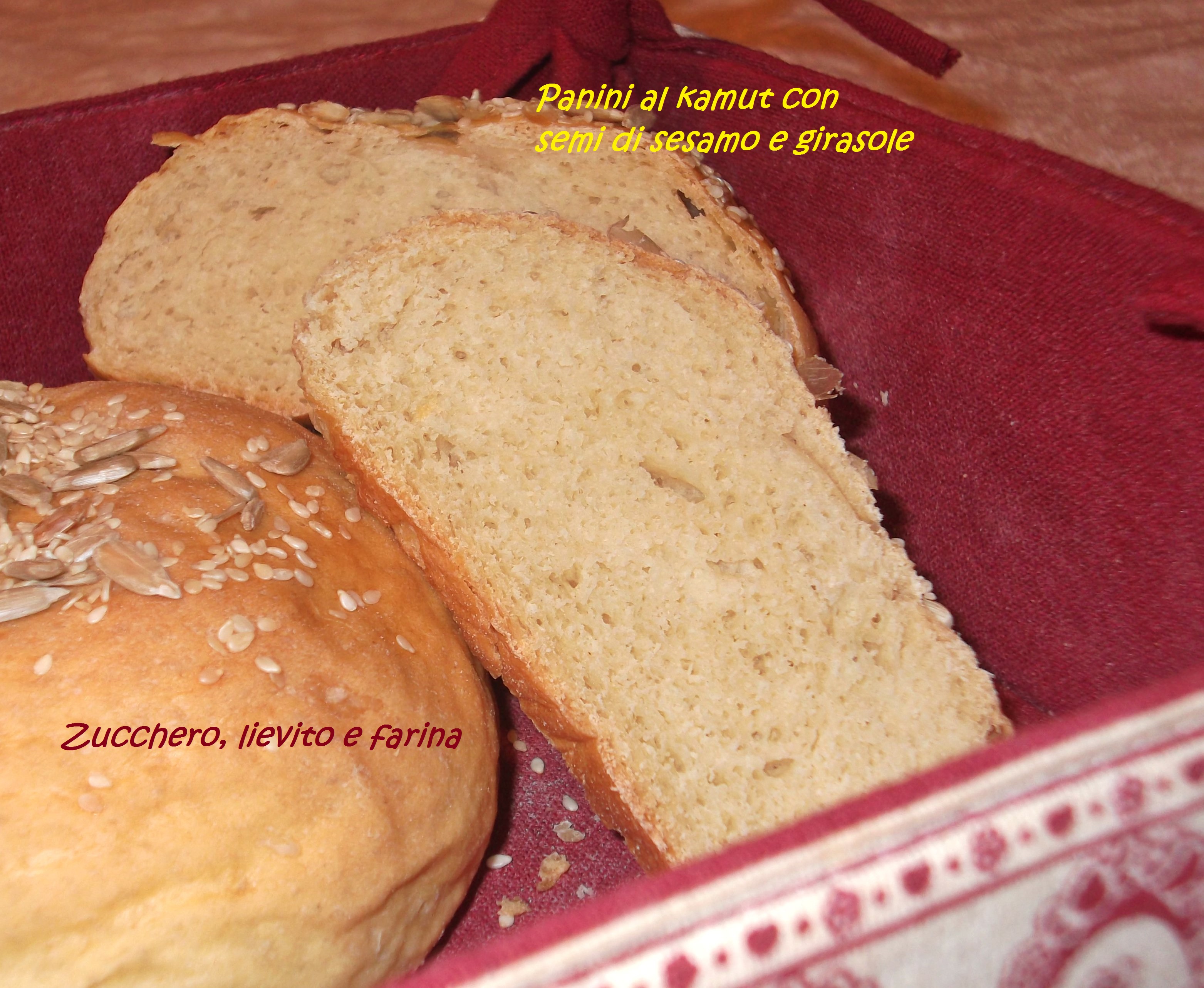 Panini al Kamut con semi di girasole e sesamo