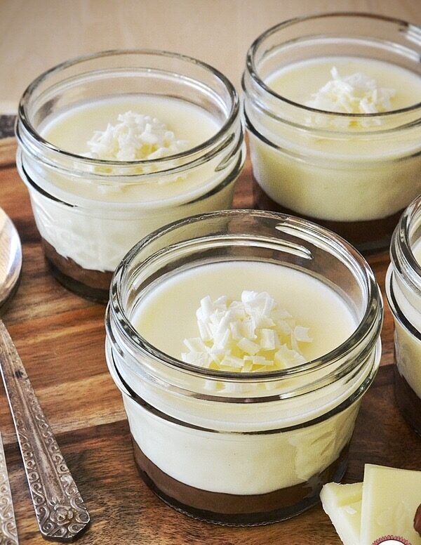 Panna cotta al cioccolato bianco e nutella