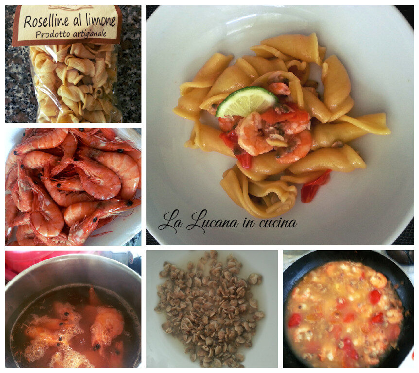Pasta al limone con gamberi e vongole