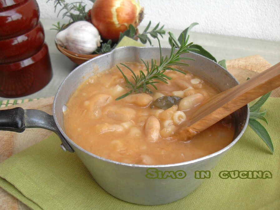 Pasta e fagioli senza pancetta