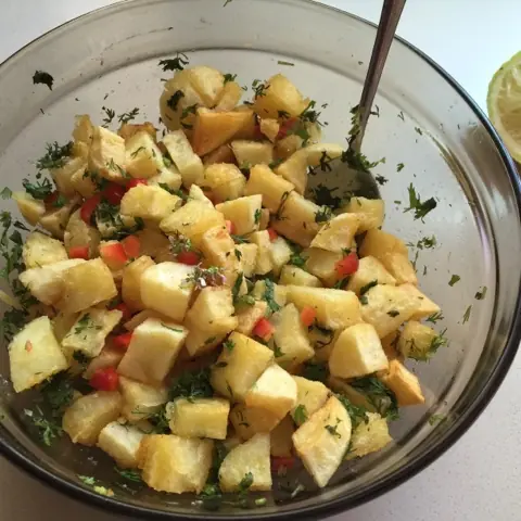 Patate con coriandolo