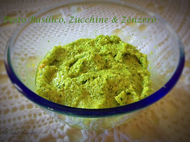 Pesto basilico, zucchine e zenzero