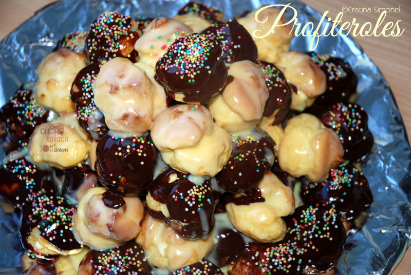 Profiteroles in bianco e nero