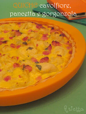 Quiche cavolfiore, pancetta e gorgonzola. Thanks to Felder!