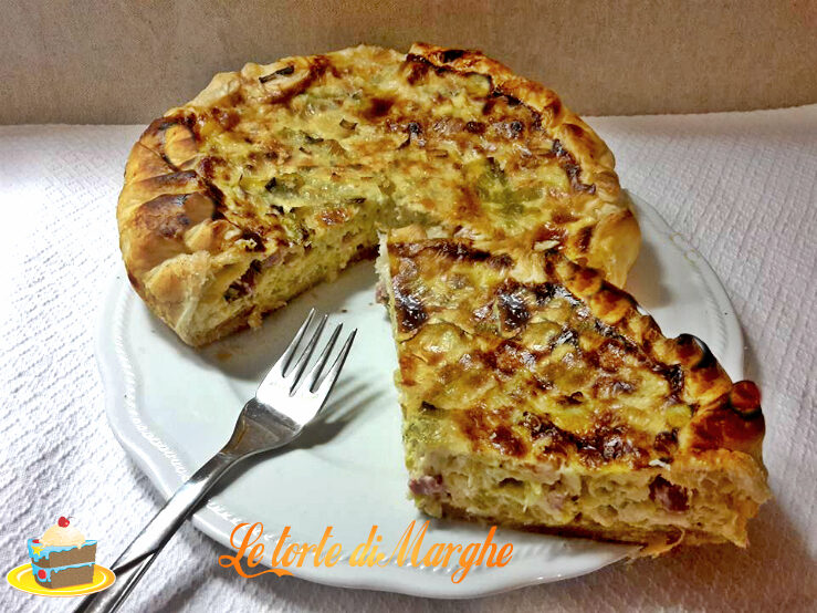 Quiche con porro e camembert