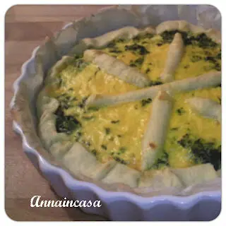 Quiche di brisè agli spinaci