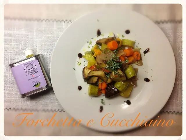 Ratatuille leggera di verdure al forno con olio Corrias al finocchietto