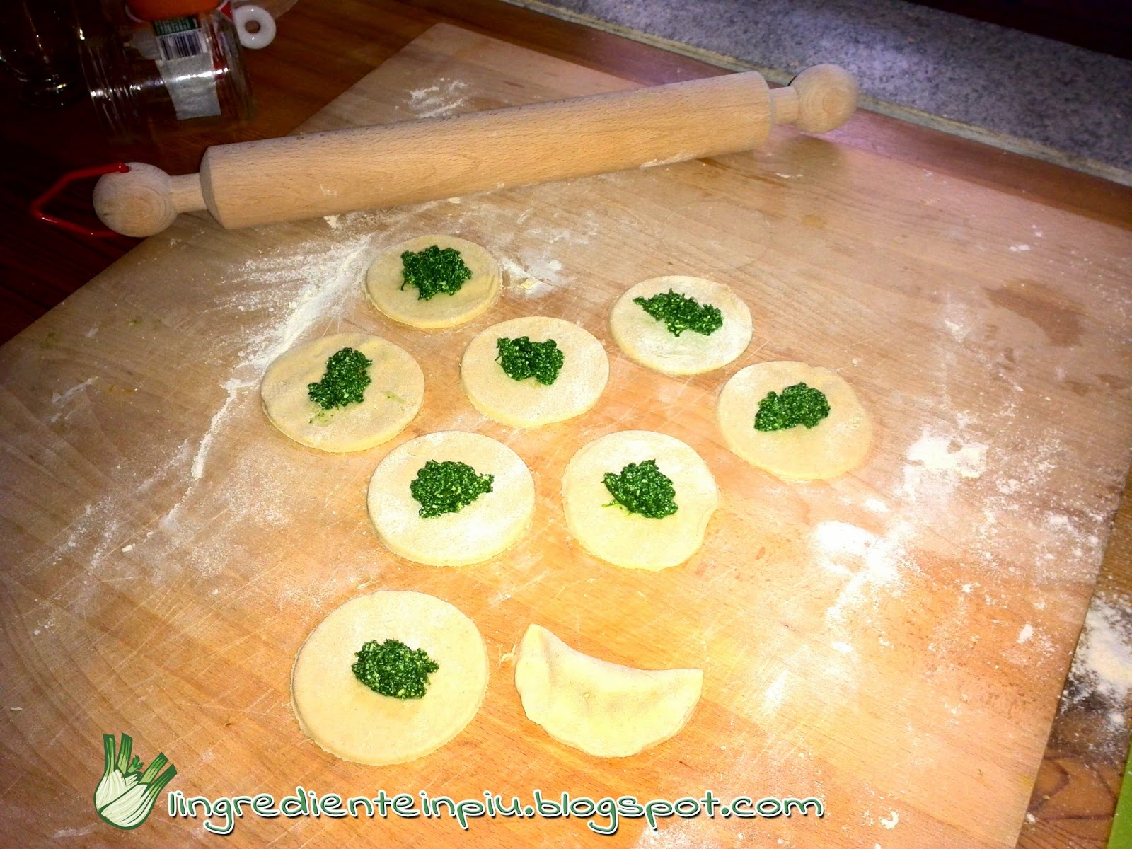 Ravioli integrali al verde