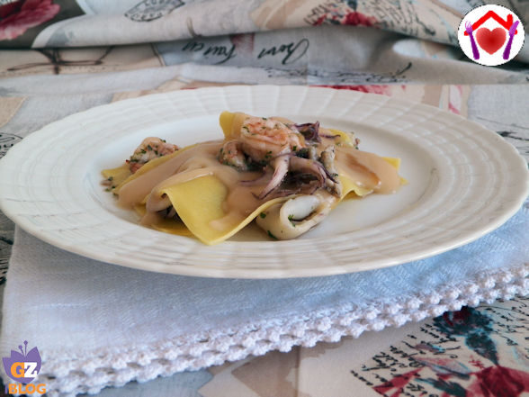 Raviolo aperto di pesce