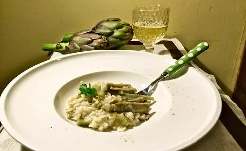 Risotto con i carciofi e.. i propri gambi