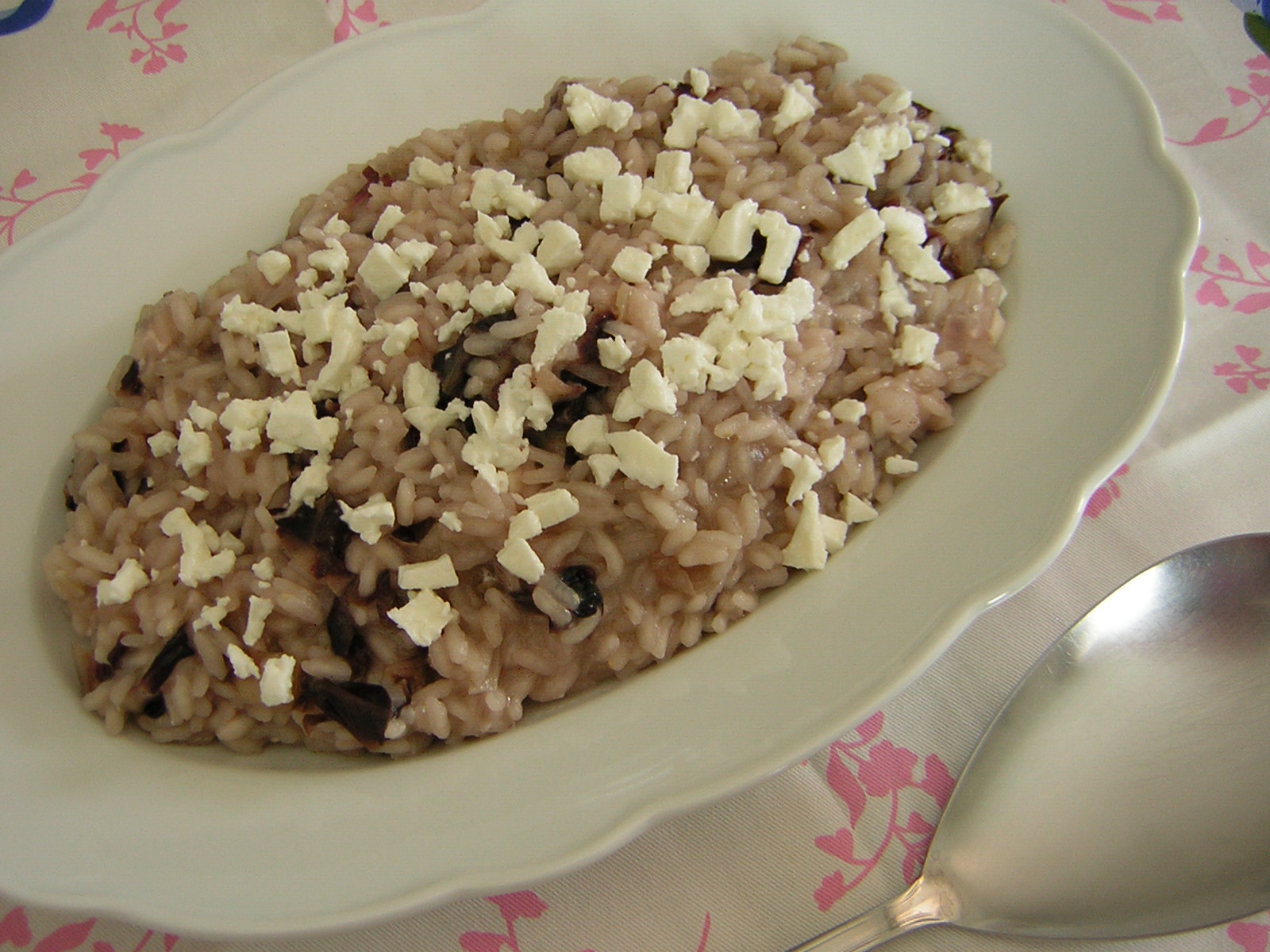 Risotto con radicchio e feta