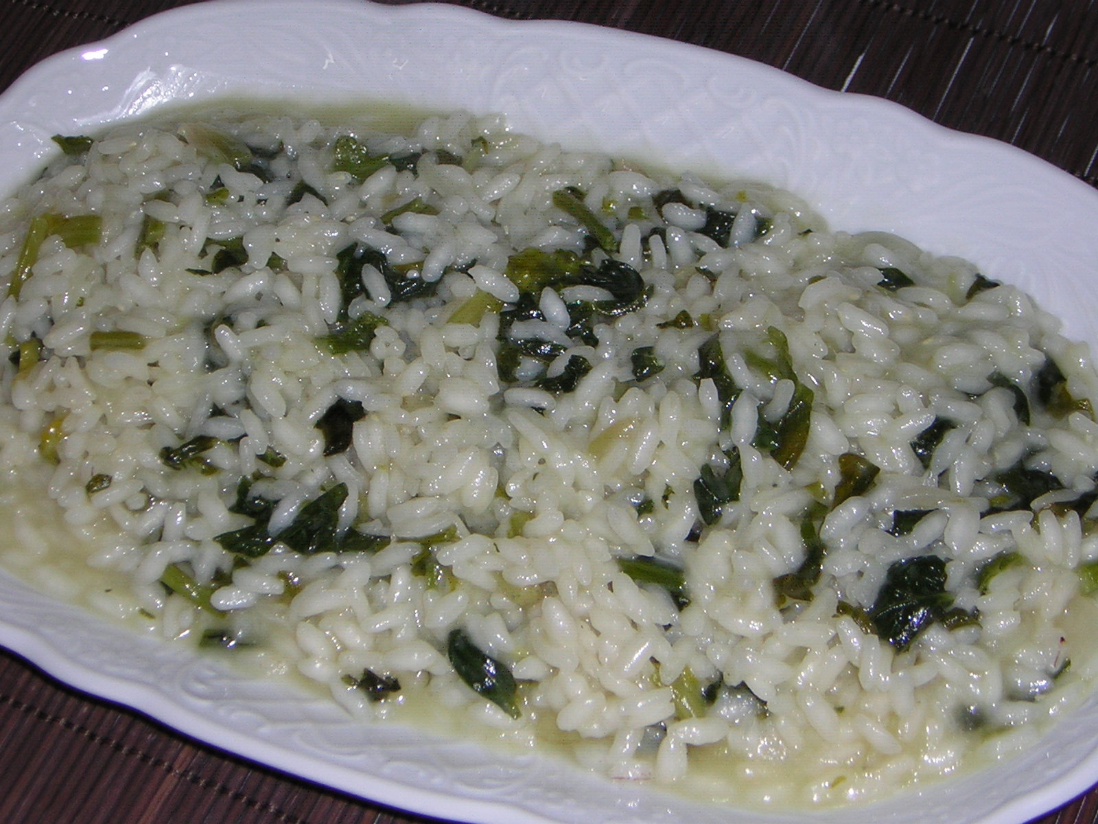 Risotto con spinaci