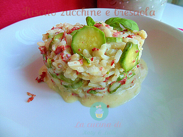 Risotto zucchine e bresaola