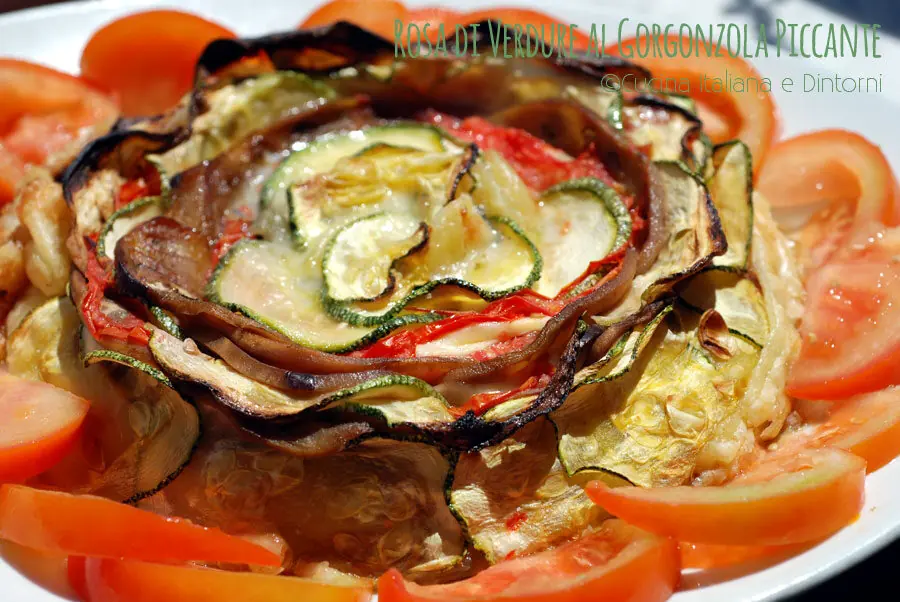 Rosa di Verdure al Gorgonzola Piccante