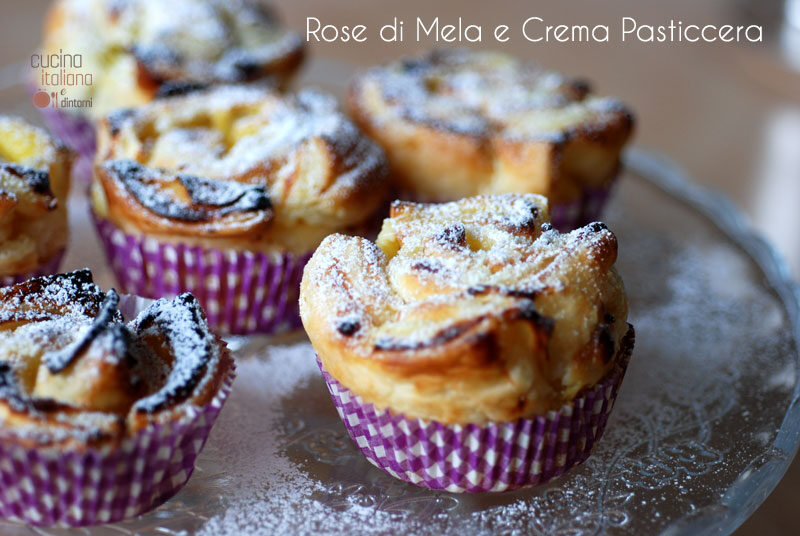 Rose di mela con crema pasticcera al cardamomo