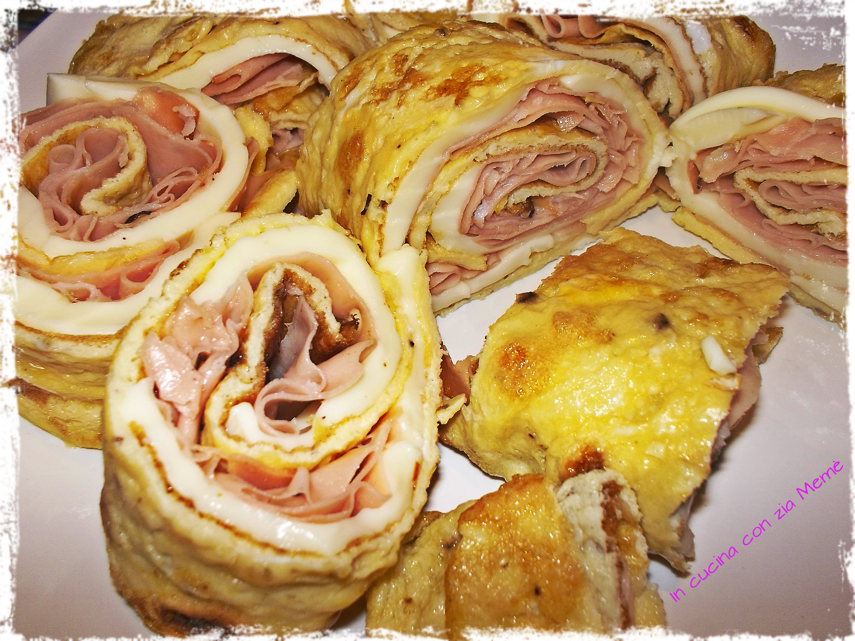 Rotolini di frittata con mortadella
