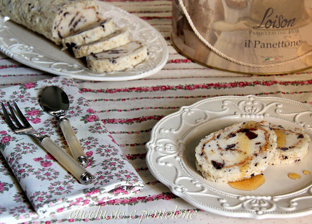 rotolo di dacquoise al torrone e gelato al panettone per l’insolito gelato Loison
