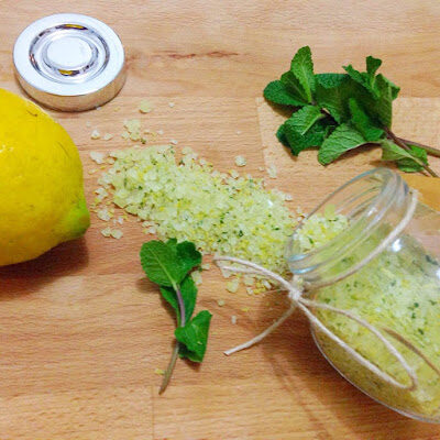 Sale aromatizzato al limone e menta