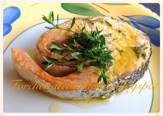 Salmone al forno con arancia e zenzero