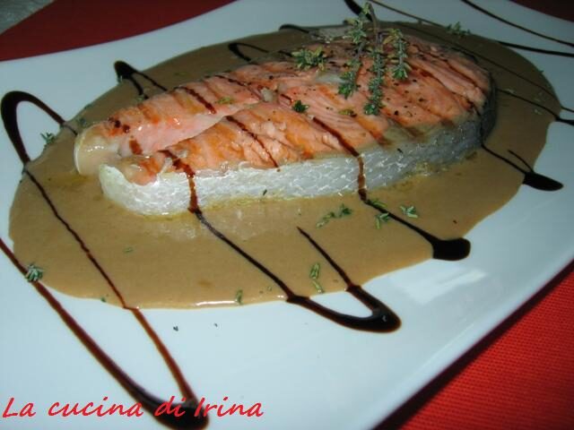 Salmone con la salsa all’aceto balsamico