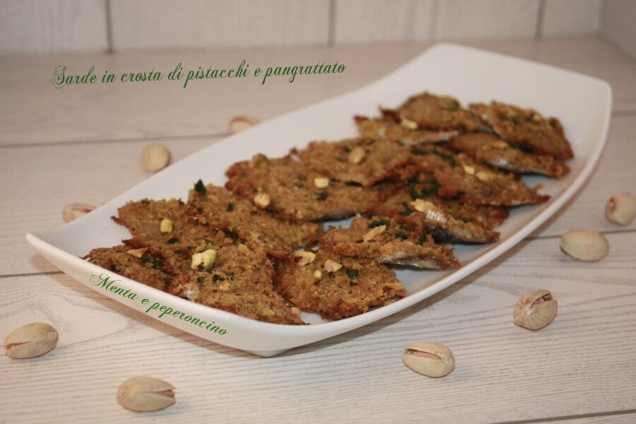 Sarde in crosta di pistacchi e pangrattato